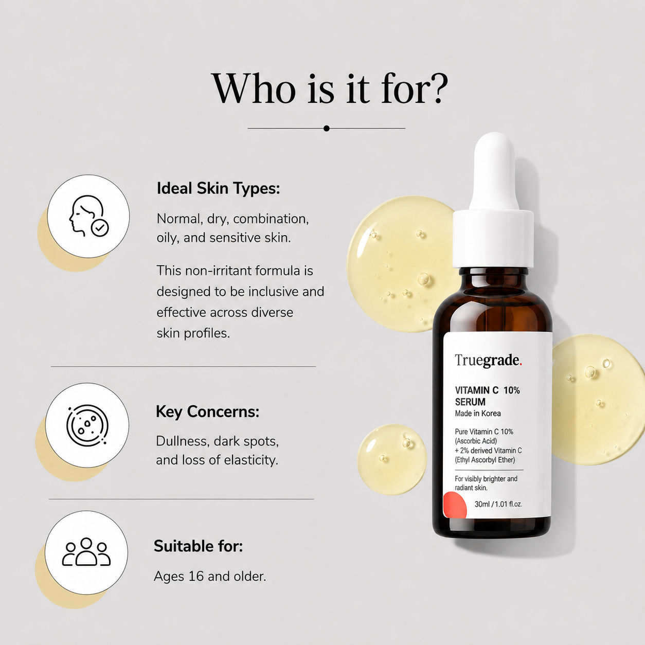 Vitamin C  10% Face Serum - Made in Korea